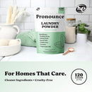Pronounce Laundry Detergent Powder Alternative | Non-Toxic, Eco-Friendly, Natural for Sensitive Skin, Eczema, and Babies. Stain + Smell Fighting. HE Safe (Peppermint, 120 Loads) by TinyTreasures Baby Boutique