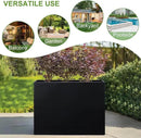 Metal Rectangular Planter Box Tall Planters for Outdoor Plants Modern Heavy Duty with Drainage Holes for Outside Indoor Patio Deck - Black, 32”x 12”x 24” by GreenHaven Gardens