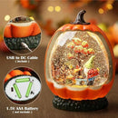 Fall Snow Globe Pumpkin Fall Decorations for Home Gnome Turkey Swirling Glitter Timer Thanksgiving Gift Autumn Harvest Fall Decor by CozyNest Decor