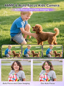 Digital Camera, 44MP Full HD 1080P Point and Shoot Camera with 64GB Card, Anti Shake 16X Zoom Compact Volg Cameras, Portable Small Digicam Gift for Kids, Ages Teen Girl Boy - Purple by TinyTreasures Baby Boutique