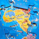 Jumbo Floor Puzzle for Kids,World Map Jigsaw Geography Puzzles,48 Piece Globe Atlas Puzzle with Continents,United States Puzzle for Ages 3-5,Preschool Learning Toys Gift for 4-8 Years Old by TinyTreasures Baby Boutique