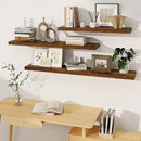 Fun Memories Floating Shelves, 8 Inch Deep Floating Shelves, Rustic Wood Fireplace Mantel 48 in Long, 48 x 8 Floating Wall Shelves for Living Room, Kitchen, Bedroom, Rustic Brown, 1 Pack by CozyNest Decor