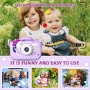 Kids Camera Toys for 3 4 5 6 7 8 9 10 11 12 Years Old Boys/Girls, Kids Digital Camera for Toddler with Video, Birthday Festival for Kids, Selfie Camera for Child, 32GB TF Card by TinyTreasures Baby Boutique