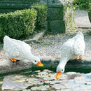 Garden Duck Statues Christmas Pond Decor Resin Goose Sculptures & Statues Funny Animal Outdoor Figurines Yard Art for Patio Pool Lawn, Ideal Gifts for Women Mom by GreenHaven Gardens
