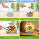 Dinosaur Light Up Terrarium for Boys – DIY Prehistoric Garden with LED | STEM Toy & Craft Gift for Kids Ages 4-8, Perfect for Birthday or Christmas by TinyTreasures Baby Boutique