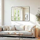 Bathroom Mirror 48" x 36", Large Rectangle Wall Mirror, Black Metal Frame Wall Mounted Mirrors for Bathroom, Vanity, Bedroom, Entryway Decor(Horizontal/Vertical) by CozyNest Decor
