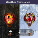 18inch Hot Air Balloon Solar Lantern with Flickering Flame Hanging Solar Outdoor Lantern Lights Waterproof Lanterns for Garden Patio Yard Party Decoration Cardinal by GreenHaven Gardens