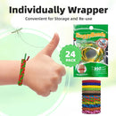 Mosquito Repellent Bracelets, DEET-Free, Individually Wrapped PU Leather Insect & Bug Repellent Wrist Bands (Pack of 24) by TinyTreasures Baby Boutique