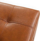 Joveco 51 Inch Storage Ottoman Bench,Tufted Leather Storage Bench for Bedroom (51”,Dark Orange) by CozyNest Decor
