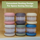 WeeSprout Leakproof Baby Food Storage - 12 Set, Small Plastic Containers with Lids, Lock in Freshness, Nutrients & Flavor, Freezer & Dishwasher Friendly, 4oz Snack Containers (Variety Matte) by TinyTreasures Baby Boutique