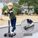 LOL-FUN Toddler Scooter for Kids Ages 3-12 Years Old Boy Girl with 3 Wheel LED Lights, Extra-Wide Childrens Foldable Kick Scooter Kids Ages 3-5 with 4 Adjustable Height and Lean-to-Steer by TinyTreasures Baby Boutique