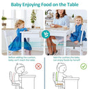 Toddler Booster Seat for Dining Table, Stronger Support Non-Slip Bottom Booster Seat for Kitchen Chair 2 Adjustable Straps Portable Travel and Home Increasing Booster Cushion Kid Baby(Grey) by TinyTreasures Baby Boutique