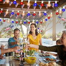 50Ft LED G40 Red White and Blue Lights Outdoor 4th of July Lights with 50+3 Shatterproof Bulbs for Patriotic Decor in Yard Garden Patio - Light up Memorial Day 4th of July Decorations Outdoor, 0.6W by GreenHaven Gardens