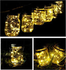 SmilingTown Solar Mason Jar String Light Lids 12 Pack 30 LED Fairy Firefly Inserts Lighting with 12 Hangers Waterproof for Outdoor Tree Patio Lawn Garden Decor, No Jars by GreenHaven Gardens