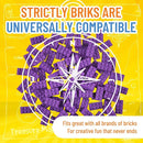 Strictly Briks Classic Bricks Starter Kit, Purple, 96 Pieces, 2x4 Studs, Building Creative Play Set for Ages 3 and Up, 100% Compatible with All Major Brick Brands by TinyTreasures Baby Boutique
