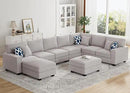L Lengend Vansen Modular Sectional Sofa U Shaped Couch with Ottoman Modern Reversible Corner Sectional Couch for Living Room (Light Grey, U Shaped Sofa-5) by CozyNest Decor