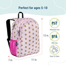 Wildkin 15-inch Kids Backpack – Durable, Padded, Adjustable for School & Travel - Pink and Gold Stars by TinyTreasures Baby Boutique