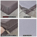 18.5 x 16 Inch Outdoor Chair Cushions for Patio Furniture, UV Resistant Non Slip Waterproof Replacement Patio Seat Cushion with Ties Set of 2, Dark Grey by GreenHaven Gardens