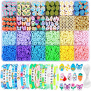 2480pcs Easter Polymer Clay Beads Bracelet Making kit, 24 Style Cute Fun Beads Charms for Jewelry Necklace Earring Making DIY Accessories for Women Girls by TinyTreasures Baby Boutique