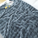 UKELER Soft Faux Fur Throw Blanket 50''x60'' Solid Reversible Shaggy Blanket Plush Thick Fluffy Blankets Throws for Bed, Couch, Sofa, Office, Camping Dark Grey by CozyNest Decor