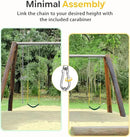 Decorlife 2 Pack Outdoor Swings Seats with 66" Rust-Resistant Heavy Duty Chain, Playground Swing Set Accessories Replacement Anti-Slip Seats, Backyard Swing Support 330lb for Kids or Adults (Green) by GreenHaven Gardens