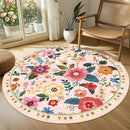 Floral 4ft Area Rug Machine Washable Soft Print Boho Carpet Non Slip Doormat Low Pile Flower Area Rugs for Living Room Bedroom Nursery Kitchen Dining Room Indoor-Pink by TinyTreasures Baby Boutique