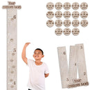 Personalized Wooden Ruler Growth Chart for Kids with Height Markers, Custom Name Growth Chart Hanging Decor for Baby Boy & Girl, Family Measuring Board Wood, Wall Meter for Children (56 in x 3,5 in) by TinyTreasures Baby Boutique