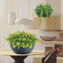 WOUSIWER 13 inch 2 Pack Large Hanging Planters for Indoor Outdoor Plants with Drainage Holes and Chain, Round Hanging Flower Pots for Garden Home Porch Decor, Black with Green Speckles by CozyNest Decor