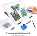 iVyne Rechargeable A4 Light Pad for Diamond Painting & Art Projects – LED Light Board with Diamond Art Accessories – Ultra-Thin & Portable Diamond Dot Light Board, Perfect for Artists - White by TinyTreasures Baby Boutique