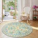 Wonnitar Washable Floral Round Rug, 6ft Sage Green Round Area Rugs for Bedroom Nursery, Boho Non-Slip Indoor Large Circle Carpets for Dining Room Living Room Kids Playroom by TinyTreasures Baby Boutique