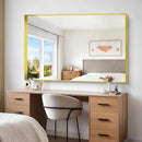 Gold Bathroom Mirror, 60x40 Inch Rectangular Framed Mirror, Large Wall Mounted Bathroom Vanity Mirror Over Sink for Bedroom,Restroom, Living Room, Hangs Vertically or Horizontally by CozyNest Decor