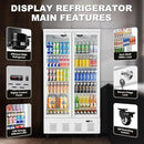 30.5 Cu.ft. Commercial Refrigerators 2 Glass Door Commercial Beverage Refrigerators Upright Display Cooler with Soft LED Light and 10 Adjustable Shelves for Restaurant Grocery Stores Home by CozyNest Decor