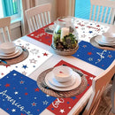 Memorial Day Placemat Set of 6 Patriotic Freedom Stars Place Mats 4th of July Veterans Plastic Table Mats Independence Day Holiday Table Placemats for Indoor Outdoor Party Dining by CozyNest Decor