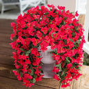 Faux Bougainvillea Artificial Flowers Plants for Outdoor Outside Decoration, 2 PCS Red Fake Flowers UV Resistant Look Real Silk Long Trailing Vines for Front Door Porch Planter Urn Patio Garden Yard by CozyNest Decor