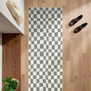 jinchan Runner Rug 2x6 Hallway Washable Modern Checkered Geometric Lattice Kids Bedroom Rug Indoor Floor Cover Non Slip Soft Carpet for Nursery Room Kitchen Laundry Room Home Grey by CozyNest Decor