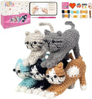 ChillFuzz Animal Crochet Kit Beginner Crochet Kit for Adults and Kids with Yarn Hook and Instructions Fun DIY Craft Gift Yoga Cat by TinyTreasures Baby Boutique