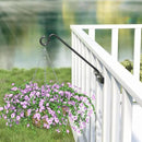 12-Inch 2 Pack Deck Bird Feeder Hanger for Railing, Outdoor Decor Plant Hanger, Swivel Balcony Railing Hook - 22LB Capacity - for Hanging Plants, Bird Feeders, Lanterns, Wind Chimes