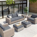 hyha Waterproof Couch Cushion Covers, Stretch Sofa Couch Seat Slipcover for Dog Washable, Non-Slip Waterproof Outdoor Cushion Covers for Patio Furniture Replacement (1 Piece for Medium, Dark Grey) by CozyNest Decor