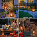 2Pack 11" Outdoor Solar Lanterns Waterproof Garden Gifts Women, Flickering Flameless Candle Mission Lights for Patio, Table ,Outdoor, Party, Yard,Lawn,Mothers' Day Gifts for Mom (Antique Copper) by GreenHaven Gardens