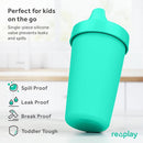 Re-Play Sippy Cups for Toddlers - 10 Oz. Reusable Spill Proof Cups for Kids, Dishwasher/Microwave Safe - Made in USA - Set of 3-3.13" x 6.25" - Fresh by TinyTreasures Baby Boutique