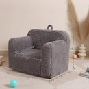 Kids Snuggly-Soft Sherpa Chair, Cuddly Toddler Foam Chair for Boys and Girls, Grey by TinyTreasures Baby Boutique