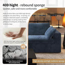 118" V Shaped Corner Modern Sofa Modular Sectional Cloud Couch,Deep Seat Upholstered Couches with Plush Corduroy Fabric for Living Room Furniture,Bedroom and Apartment,No Assembly Required,Blue by CozyNest Decor