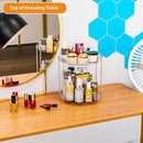 2 Tier Lazy Susan Turntable for Cabinet,Countertop,Pantry,9.5"W Spinning Seasoning Organizer,Double Rotating Kitchen Spice Rack Organizer and Condiments,Medicine,Vitamin Bottle Organizer Carousels,2Pc by CozyNest Decor