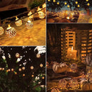 Solar Moroccan String Lights Outdoor 60 LED 36 Ft Globe Fairy Lights with 8 Lighting Modes, Waterproof Solar Powered String Lights for Garden Yard Gazebos Camping Party Holiday (Warm White) by GreenHaven Gardens
