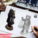 Garden Statues Bear with Solar Lantern, Outdoor Bear Figurines Decorations for Patio Yard Lawn Ornaments, Gifts for Mom/Grandma Birthday Housewarming by GreenHaven Gardens