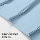 Joydeco Pinch Pleated Linen Curtains for Living Room, 100% Blackout Darkening Curtains 72 inches Length 2 Panel Thermal Insulated Pinch Pleat Drapes(Chambray Blue,40'' Wx72'' L) by CozyNest Decor