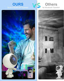 AIRIVO Dreamers Star Projector,Astronaut Galaxy Projector Bluetooth Speaker with Remote,White Noise,Interactive Posture Adjustment,Room Bedroom Decor,Birthday Christmas Gifts for Kids Adults by TinyTreasures Baby Boutique