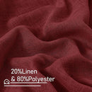 LAMIT Burgundy Red Sheer Linen Curtains 84 inch Length, Light Filtering Semi Sheer Panels Linen Textured Bronze Grommet Christmas Drapes for Living Room/Bedroom, 2 Panels, 52 x 84 Inch by CozyNest Decor