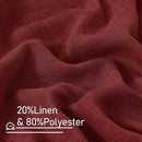 LAMIT 90 inch Red Linen Curtains for Living Room 2 Panels, Light Filtering Christmas Drapes Semi Sheer Bronze Grommet Curtain Panels for Bedroom/Farmhouse, Burgundy Red, 52 x 90 Inch by CozyNest Decor