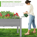 Best Choice Products 48x24x30in Raised Garden Bed, Elevated Wooden Planter for Backyard w/Foot Caps, Bed Liner, 200 lbs Capacity - Gray by GreenHaven Gardens